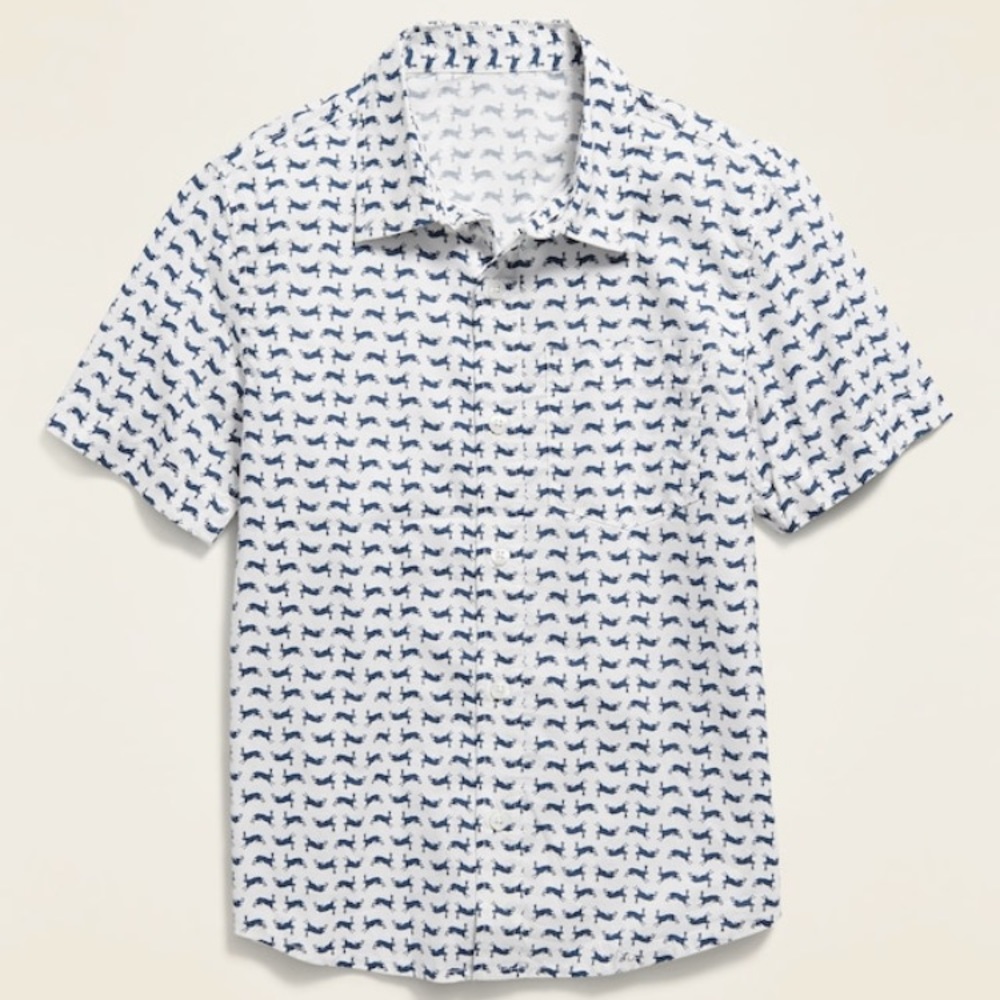 Printed Built-In Flex Short-Sleeve Shirt for Boys
